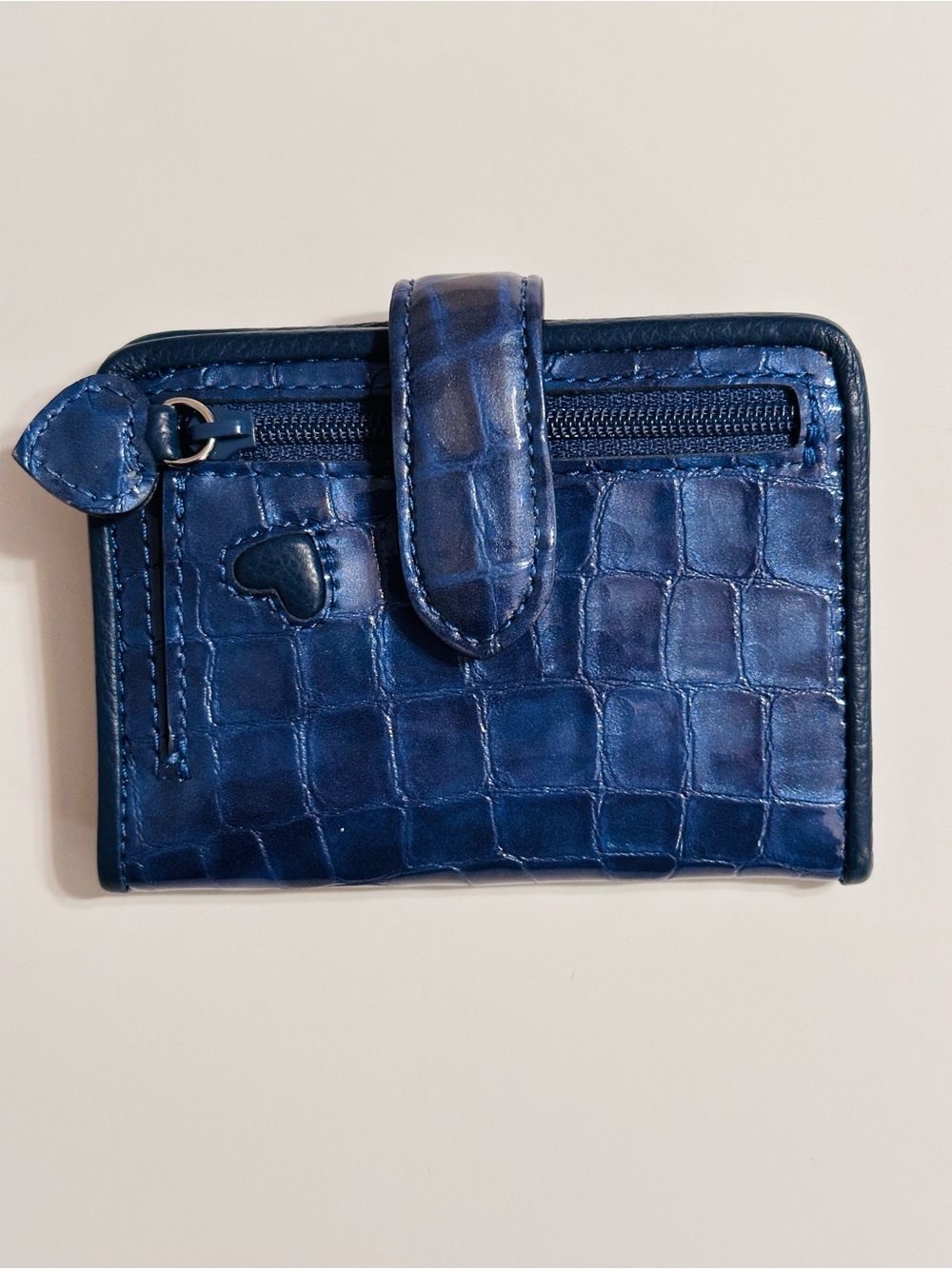 NWOT Brighton Bellissimo Blue Heart Small Wallet - Picture 3 of 12